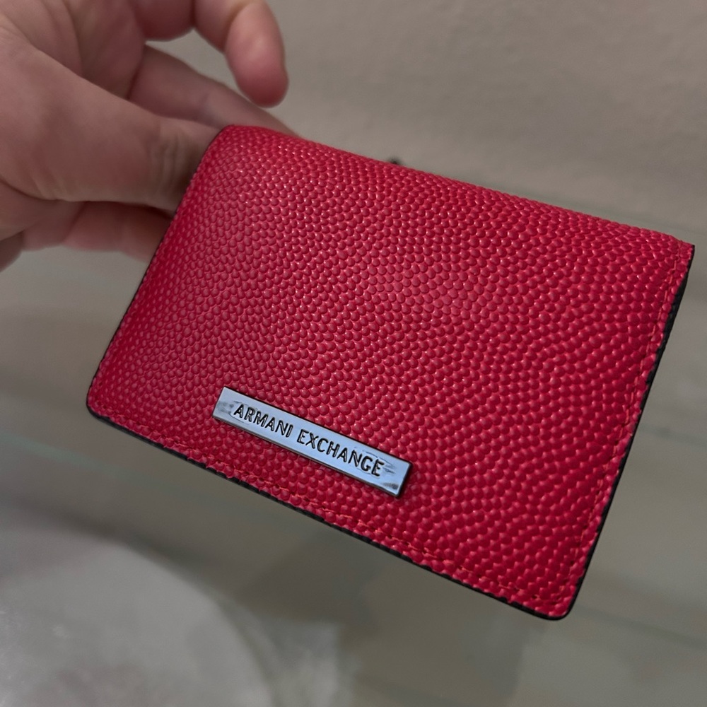 Armani Exchange Red Card Holder